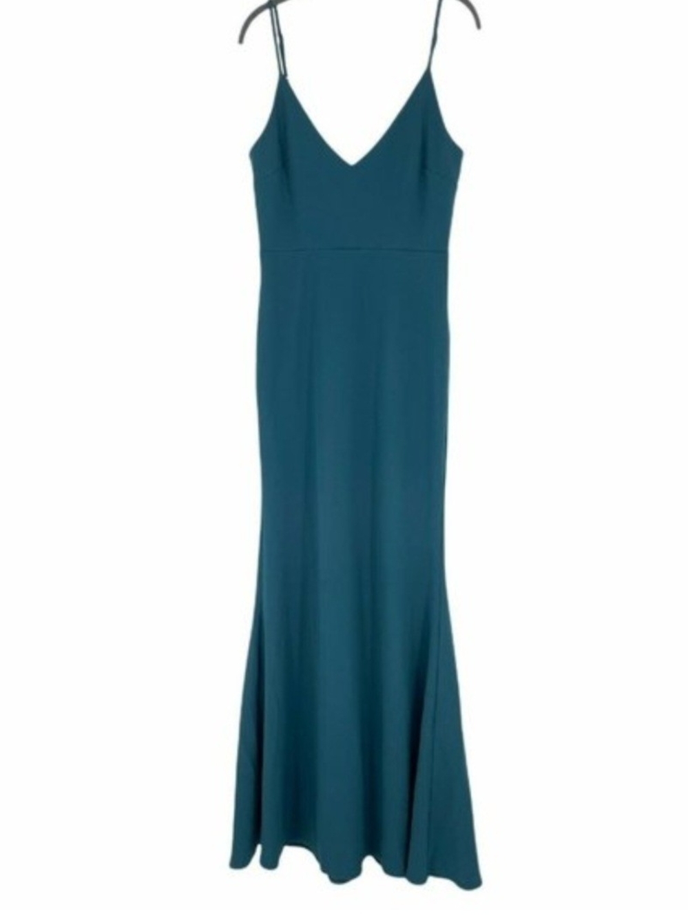 Lulus Lined Maxi Dress Emerald Green Spaghetti Strap V-Neck NWT